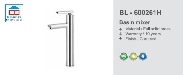 Vòi chậu lavabo Bello nhập khẩu BL - 600261H