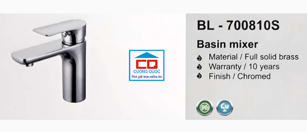 Vòi chậu lavabo Bello nhập khẩu BL - 700810S
