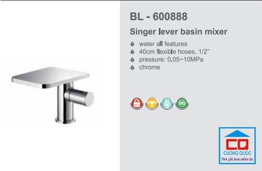 Vòi 1 lỗ lavabo cao cấp Bello nhập khẩu BL - 600888