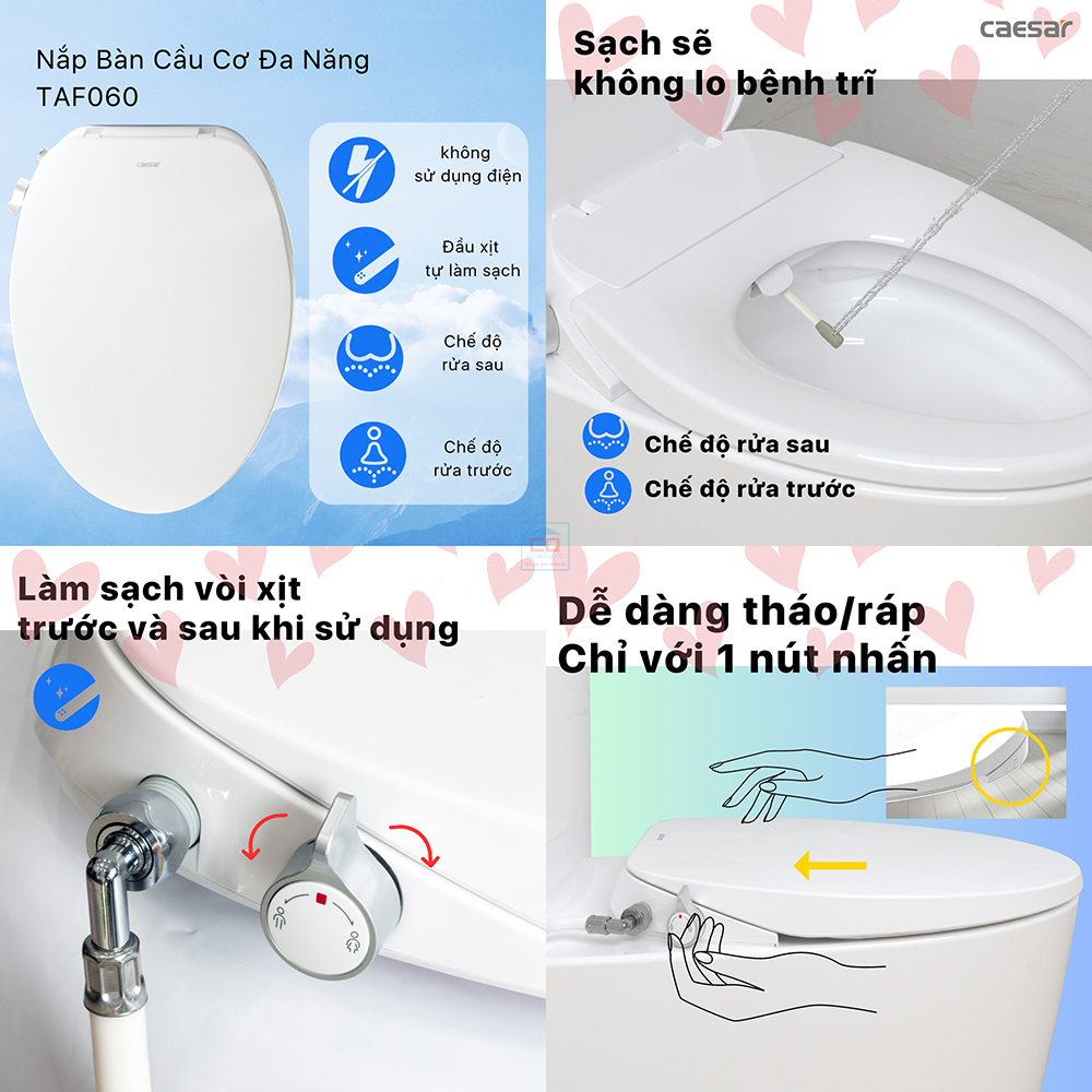 Nắp rửa cơ Caesar TAF060