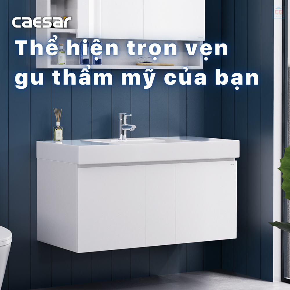 Tủ chậu treo tường Caesar LF5386 + EH05386AV