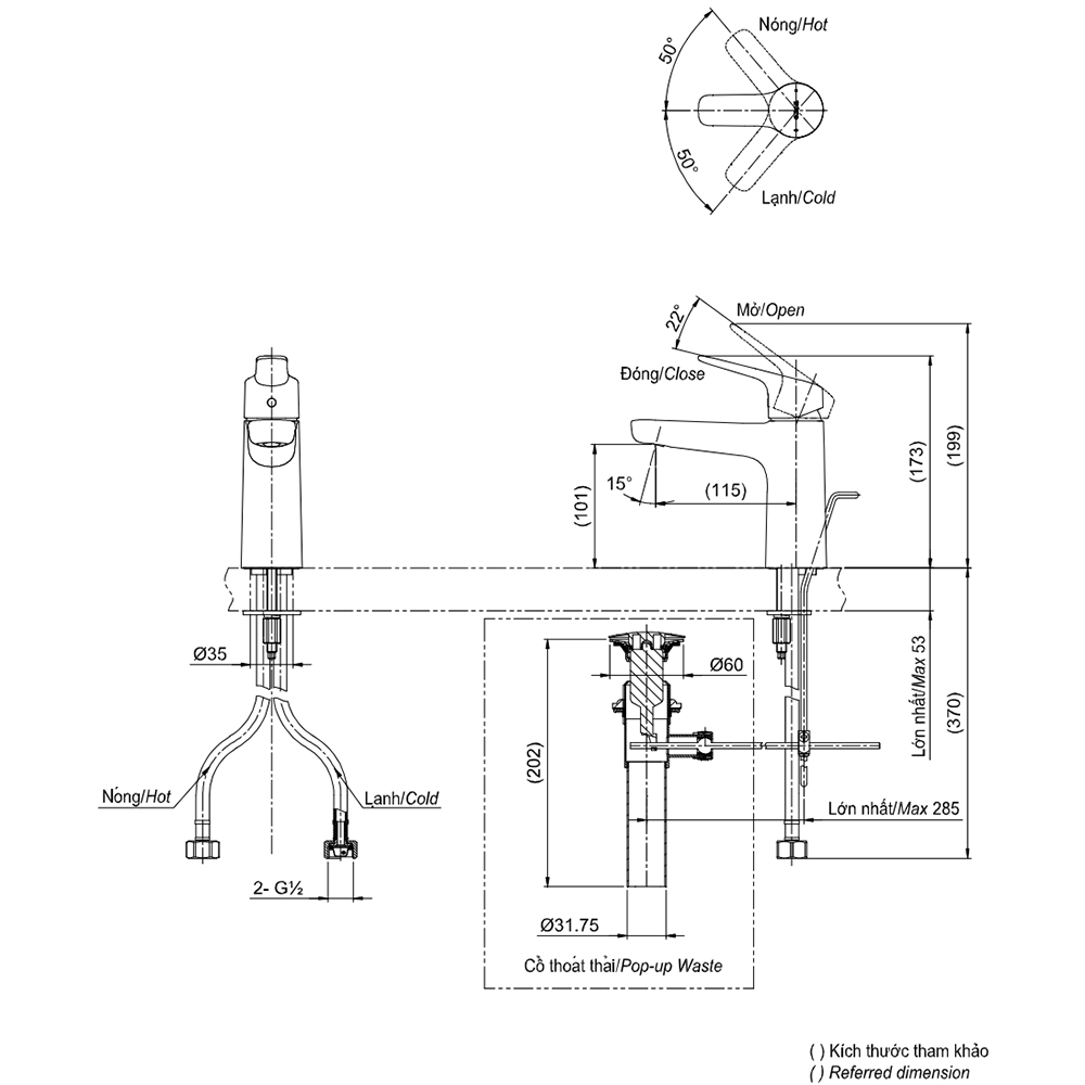 Bản vẽ kỹ thuật v&ograve;i chậu TOTO TLG03301V