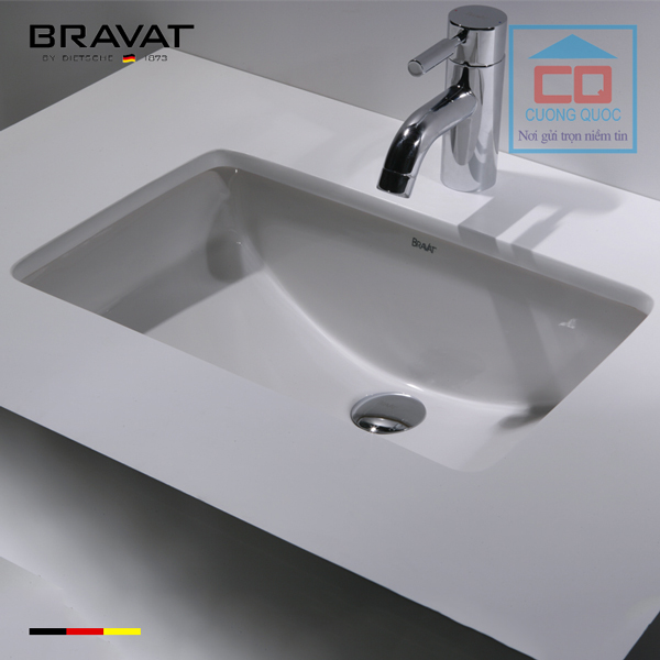Chậu rửa mặt lavabo cao cấp Bravat C22131W-A-ENG