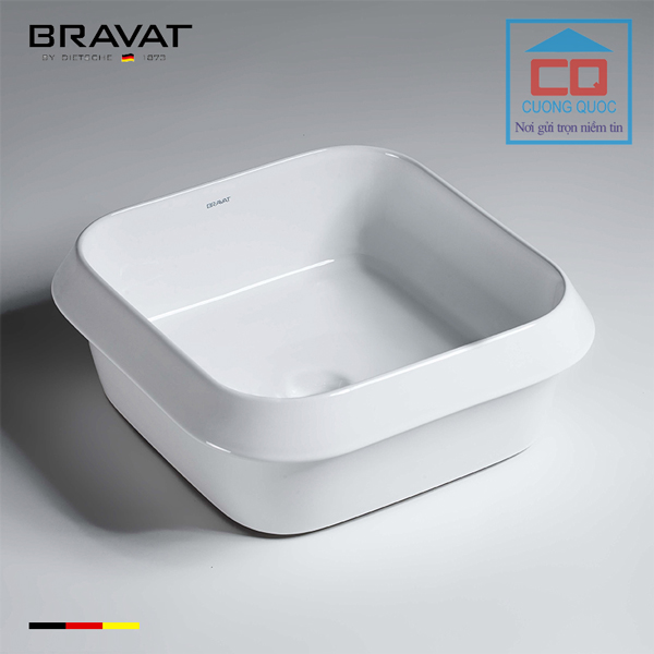 Chậu rửa mặt lavabo cao cấp Bravat C22288W-ENG