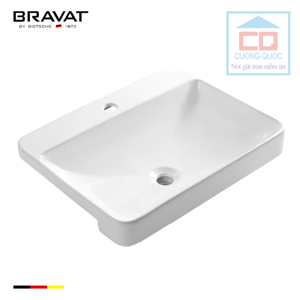 Chậu rửa mặt lavabo cao cấp Bravat C22377W-1-ENG