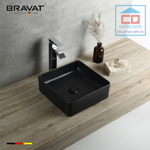 Chậu rửa mặt lavabo cao cấp Bravat C22356K
