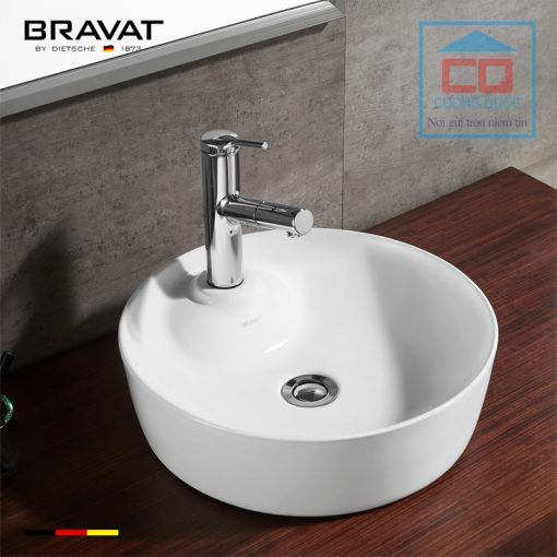 Chậu rửa mặt lavabo cao cấp Bravat C22239W-1-ENG
