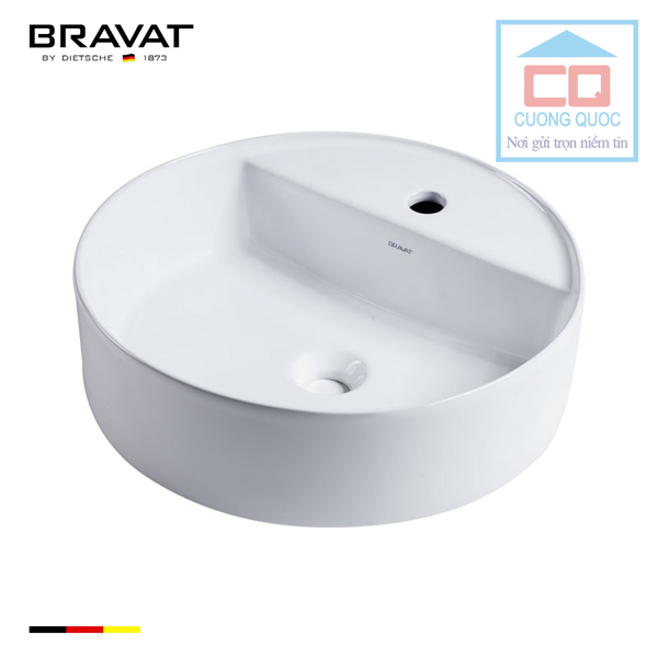 Chậu rửa mặt lavabo cao cấp Bravat C22284W-1-ENG