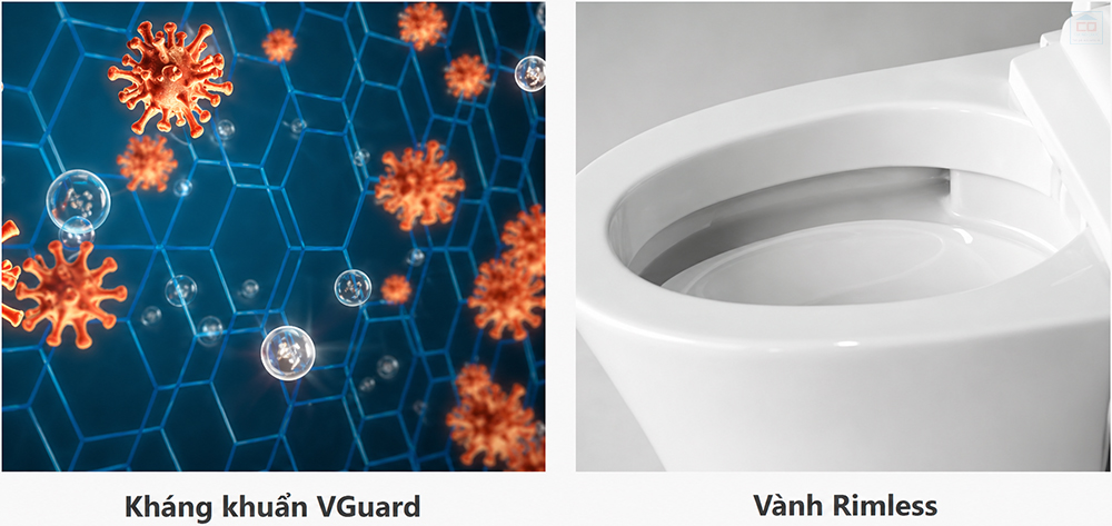 Kháng khuẩn, dễ vệ sinh