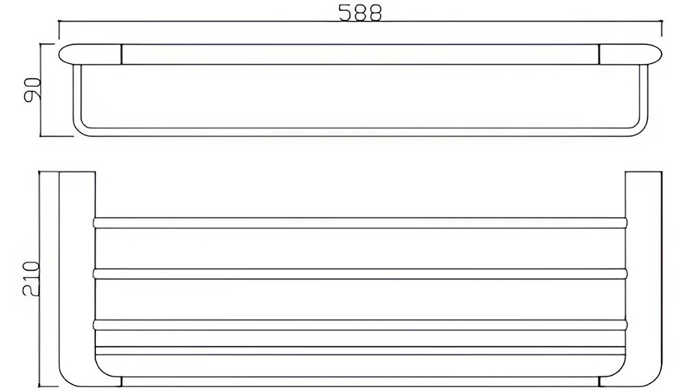 K&Iacute;ch thước thanh vắt khăn Basic BP-72010