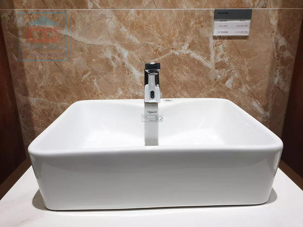 Chậu rửa lavabo đặt bàn Viglacera V72