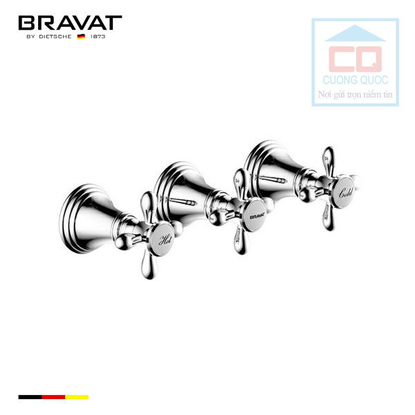 Bộ điều chỉnh nhiệt độ vòi xả bồn và vòi sen tắm Bravat P69224CP-ENG