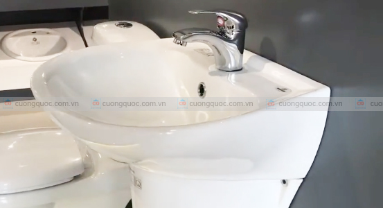 Hình ảnh thực tế sản phẩm vòi lavabo Viglacera VG104