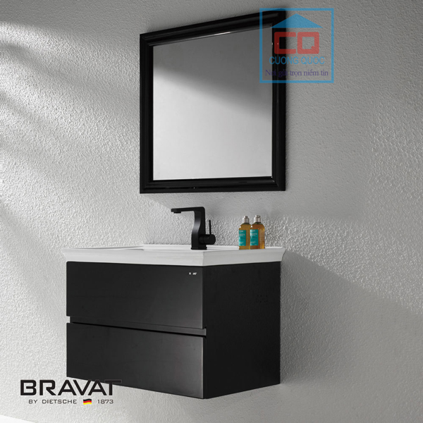Bộ tủ chậu gương cao cấp Bravat V53907K-W