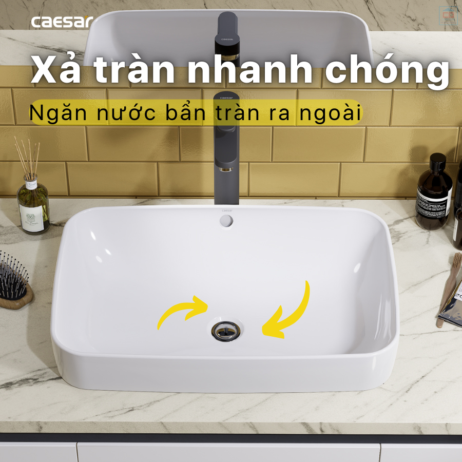 Chậu rửa Caesar L5262 chống tràn