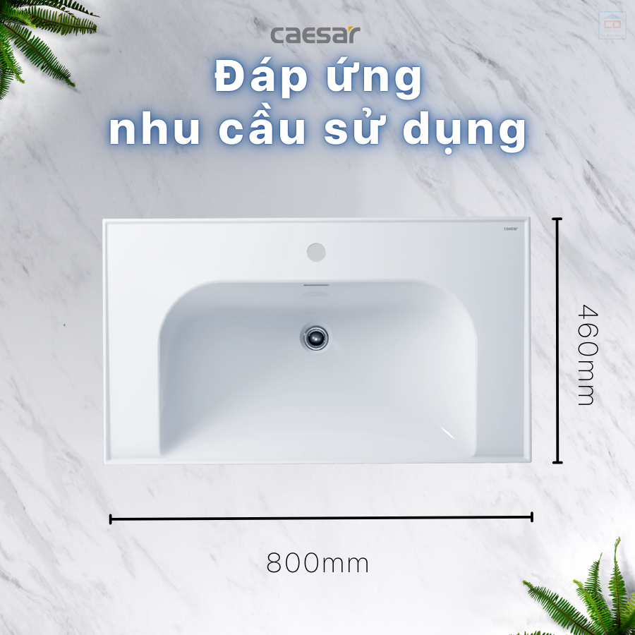 Kích thước lavabo Caesar LF5358
