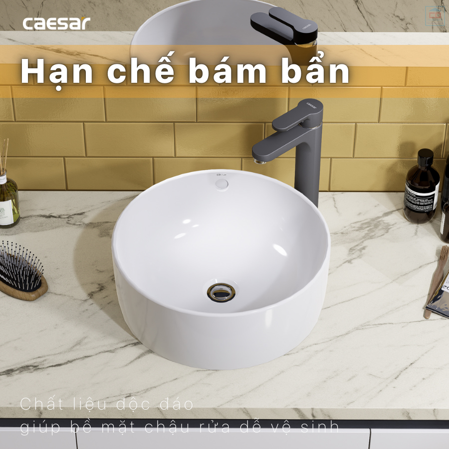 Lavabo Caesar L5225 hạn chế bán bẩn