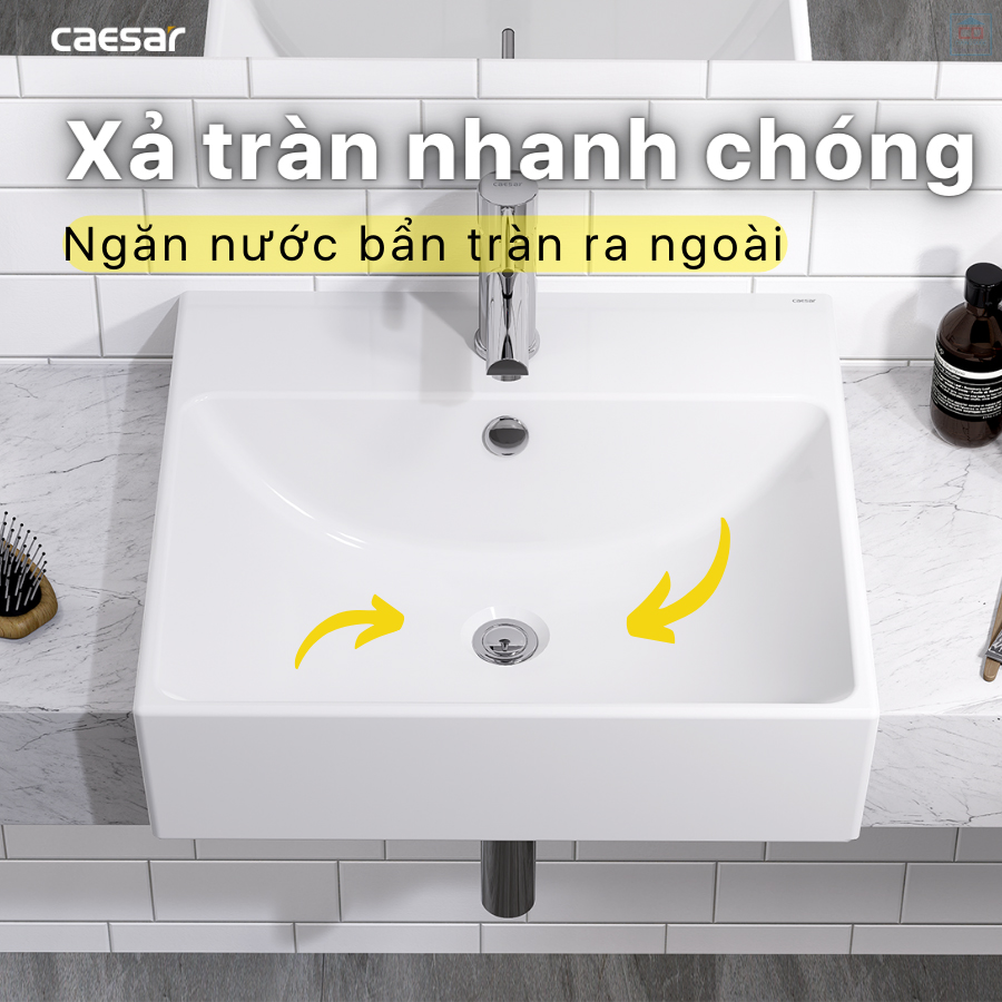 Lavabo Caesar LF5301 chống tràn