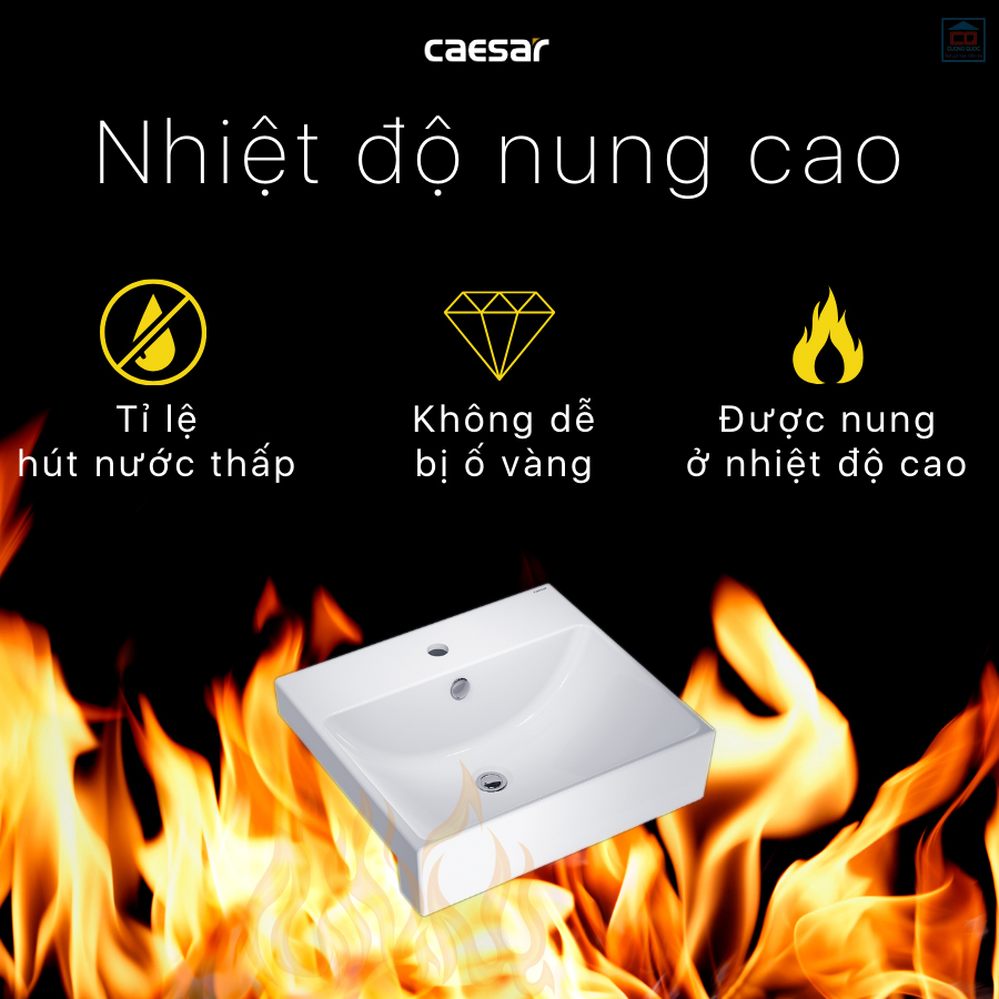 Lavabo Caesar LF5301 nung nhiệt độ cao
