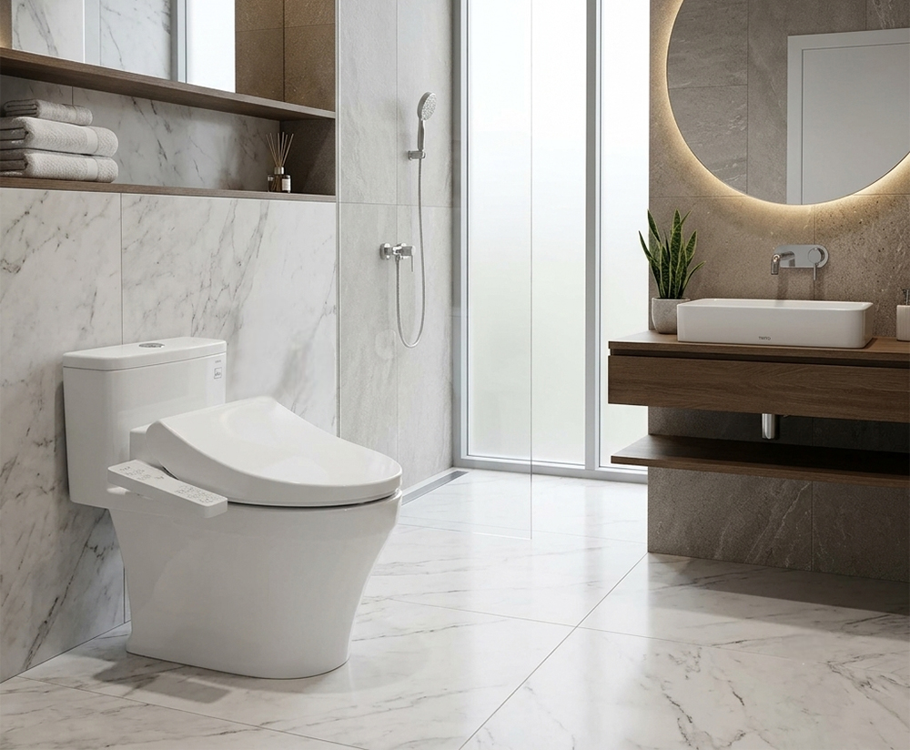 Phối cảnh bồn cầu TOTO MS857CDW26