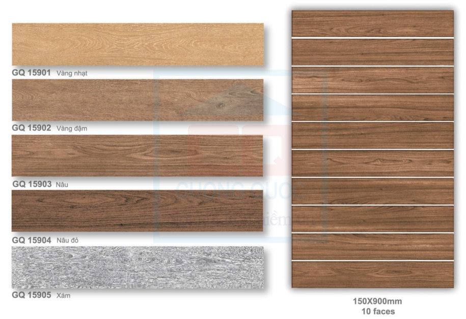 Gạch giả gỗ Viglacera GQ kích thước 150x900 mm