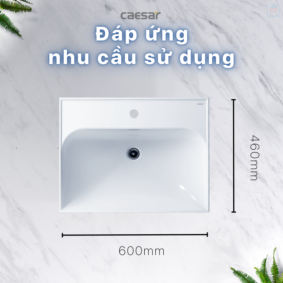 Kích thước lavabo Caesar LF5356