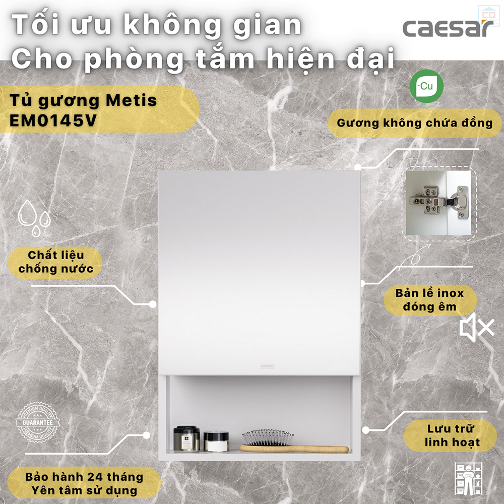 Tủ gương Metis EM0145V