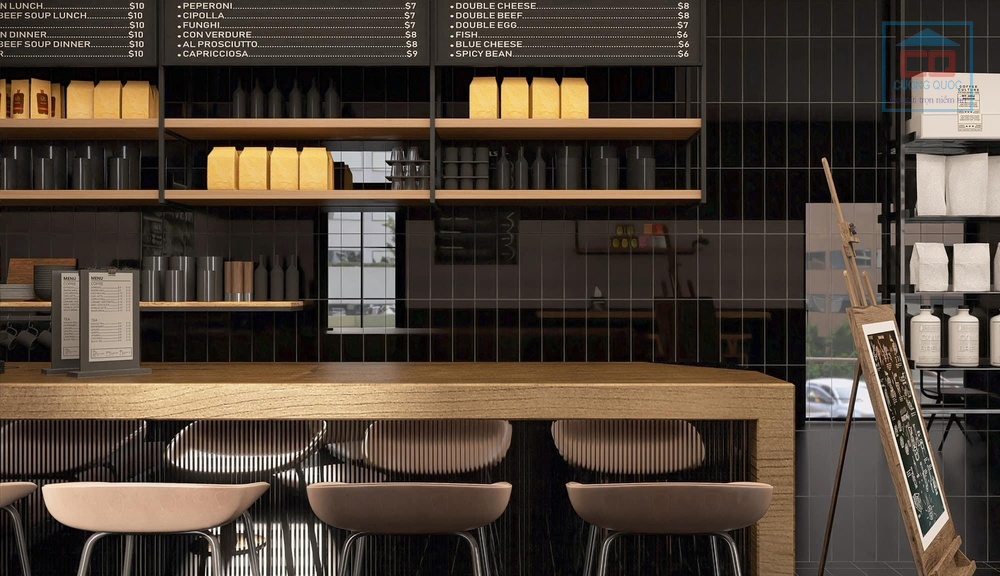 Phối cảnh gạch thẻ 75x300 mm PSTA75307