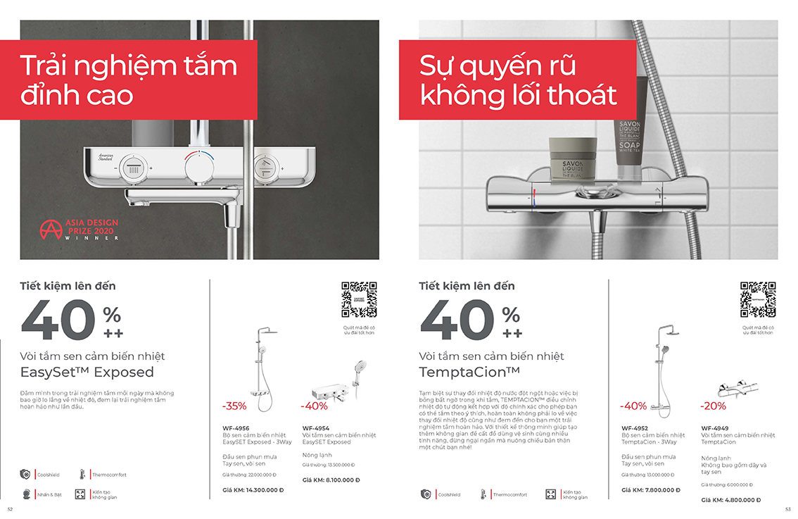 Khuyến mãi thiết bị vệ sinh American Standard