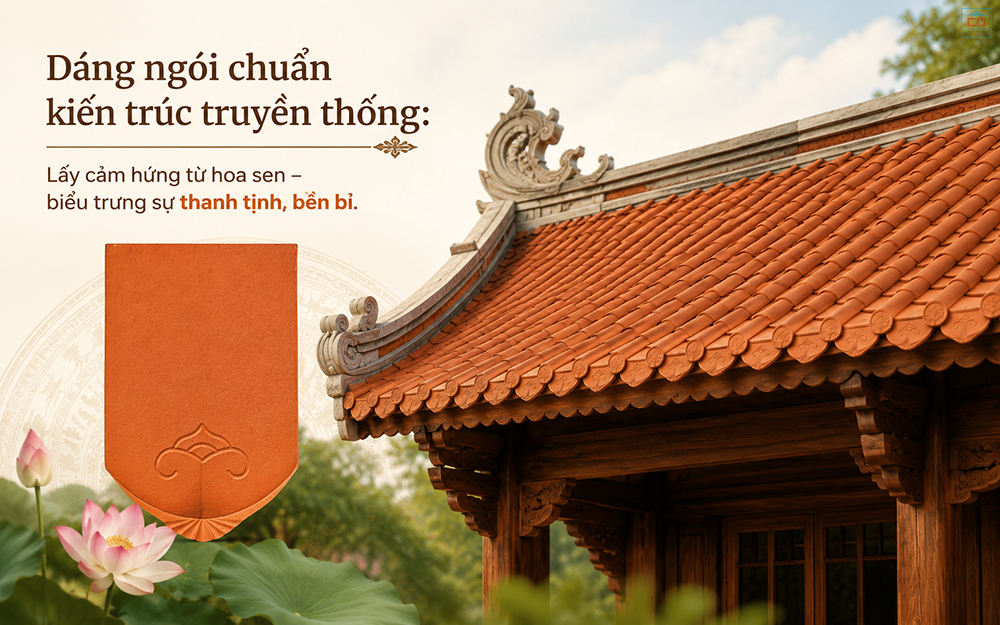 Thiết kế của ngói sò cổ Viglacera