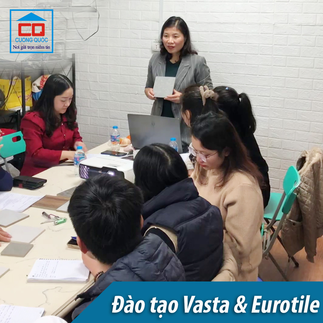 Đào tạo chuyên môn sản phẩm đá nung kết Vasta và Eurotile