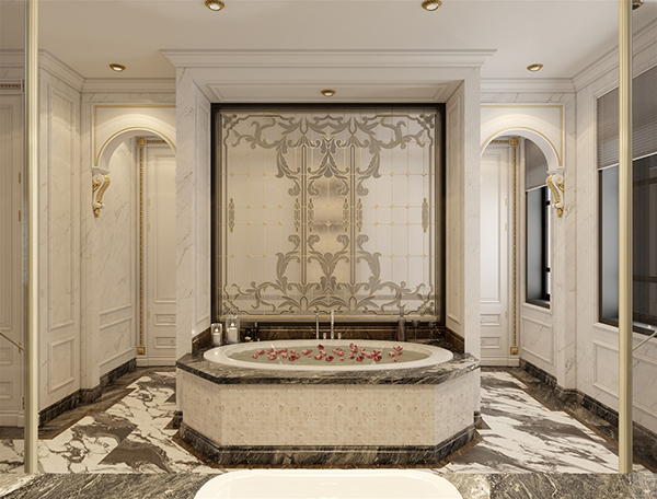 Phòng tắm sang trọng phong cách tân cổ điển