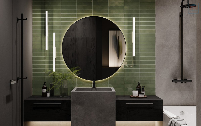 Nên chọn gương phòng tắm có viên hay không viền