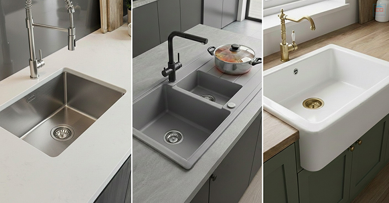 Các loại chậu rửa bát phổ biến hiện nay