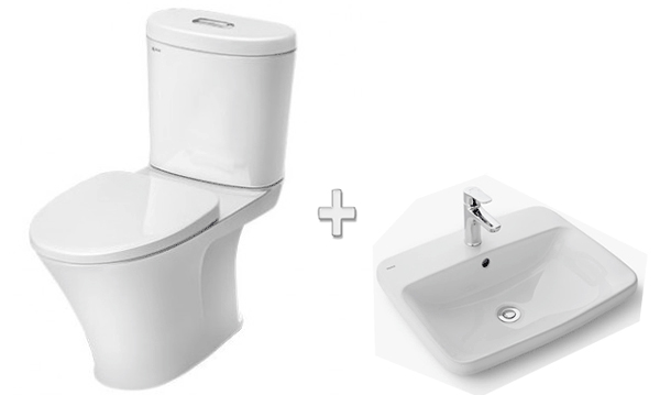 Combo bồn cầu Inax AC-700VAN + lavabo L-2398V