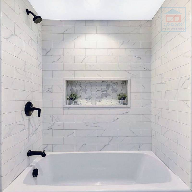 Phòng mẫu gạch thẻ trắng vân mây 0208-2