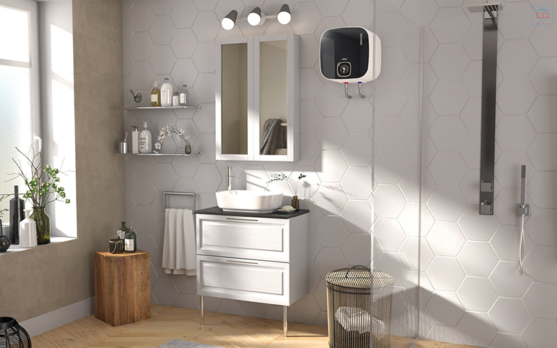 Phòng mẫu nhà tắm lắp bình nóng lạnh