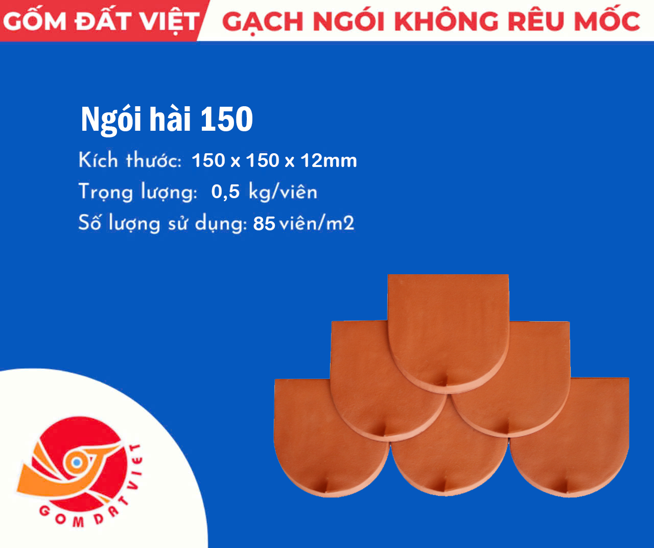 Ngói hài 150 truyền thống