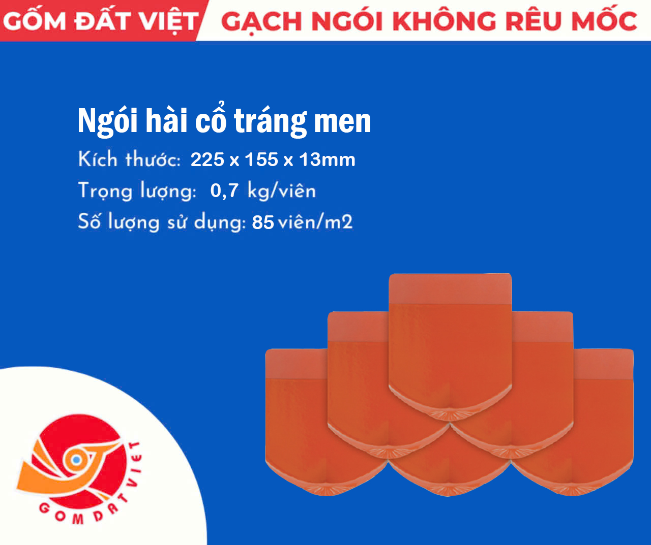 Ngói hài cổ tráng men