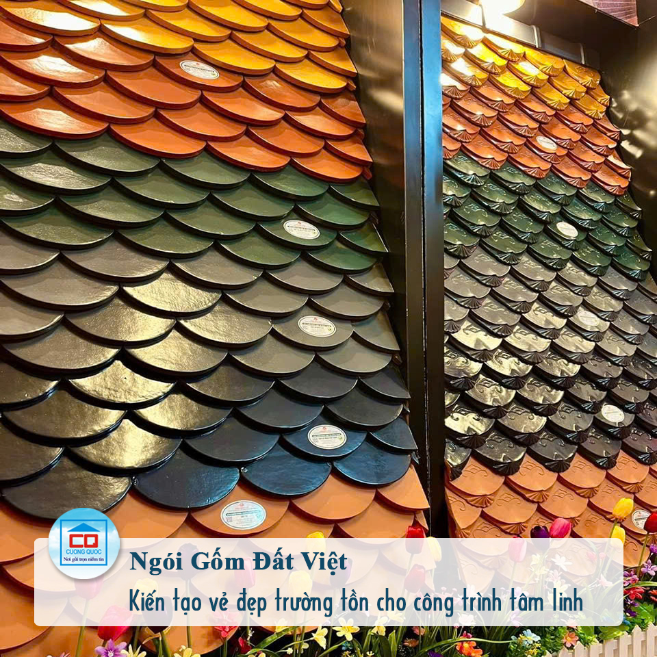 Các sản phẩm ngói của Gốm Đất Việt