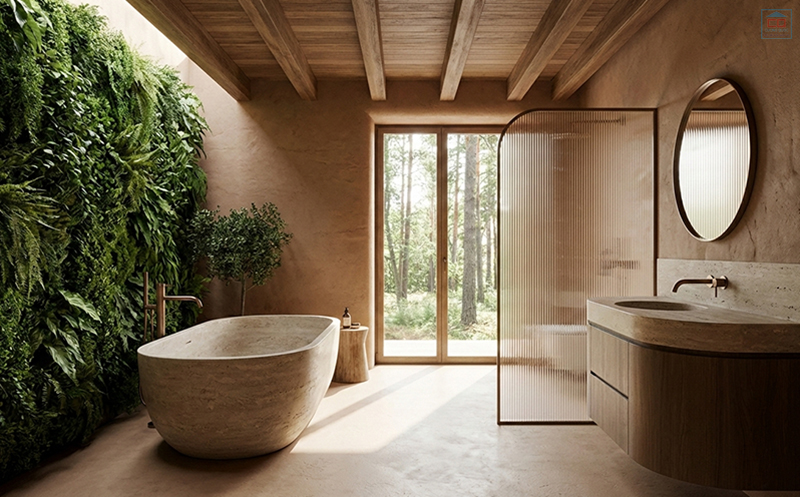 Phòng tắm không gian bán mở