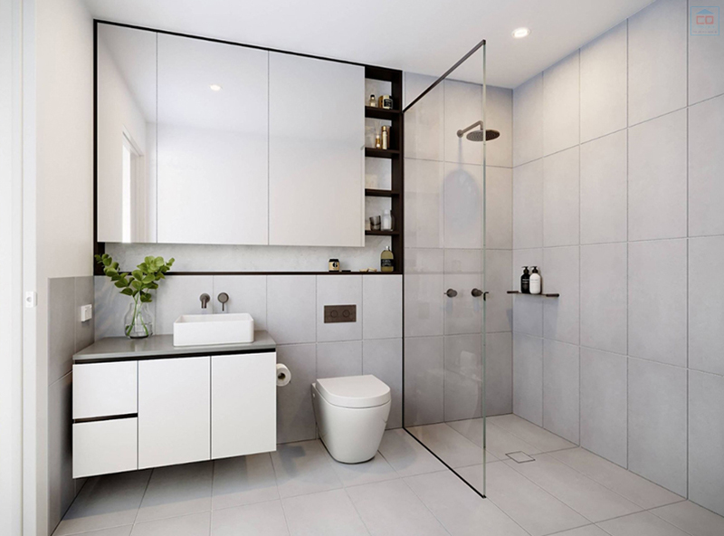 Phòng tắm phong cách tối giản