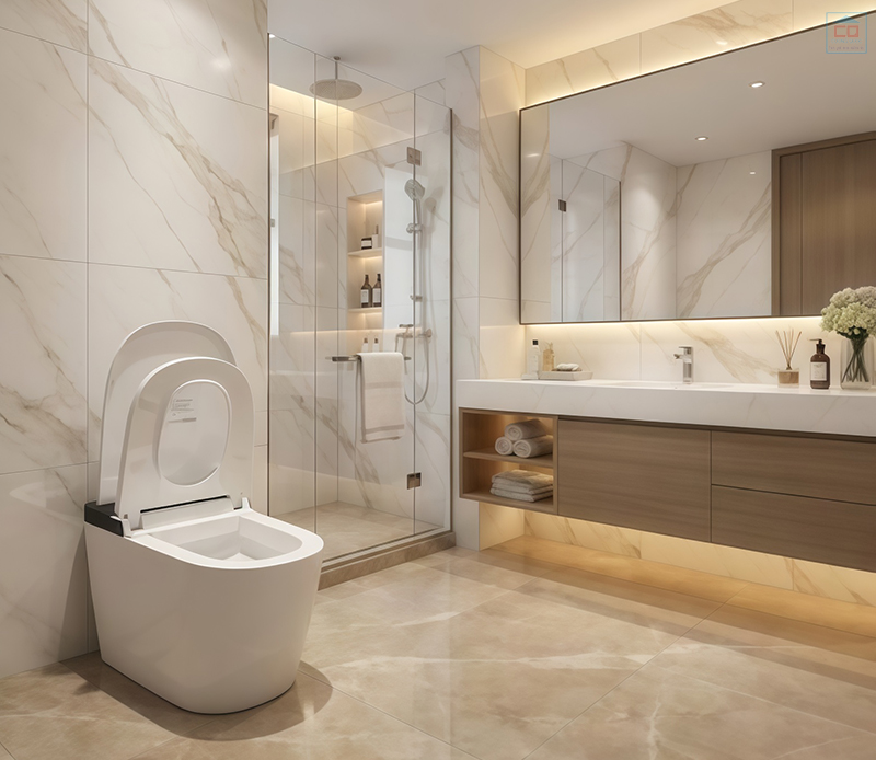 Thiết kế phòng tắm hiện đại, thông minh