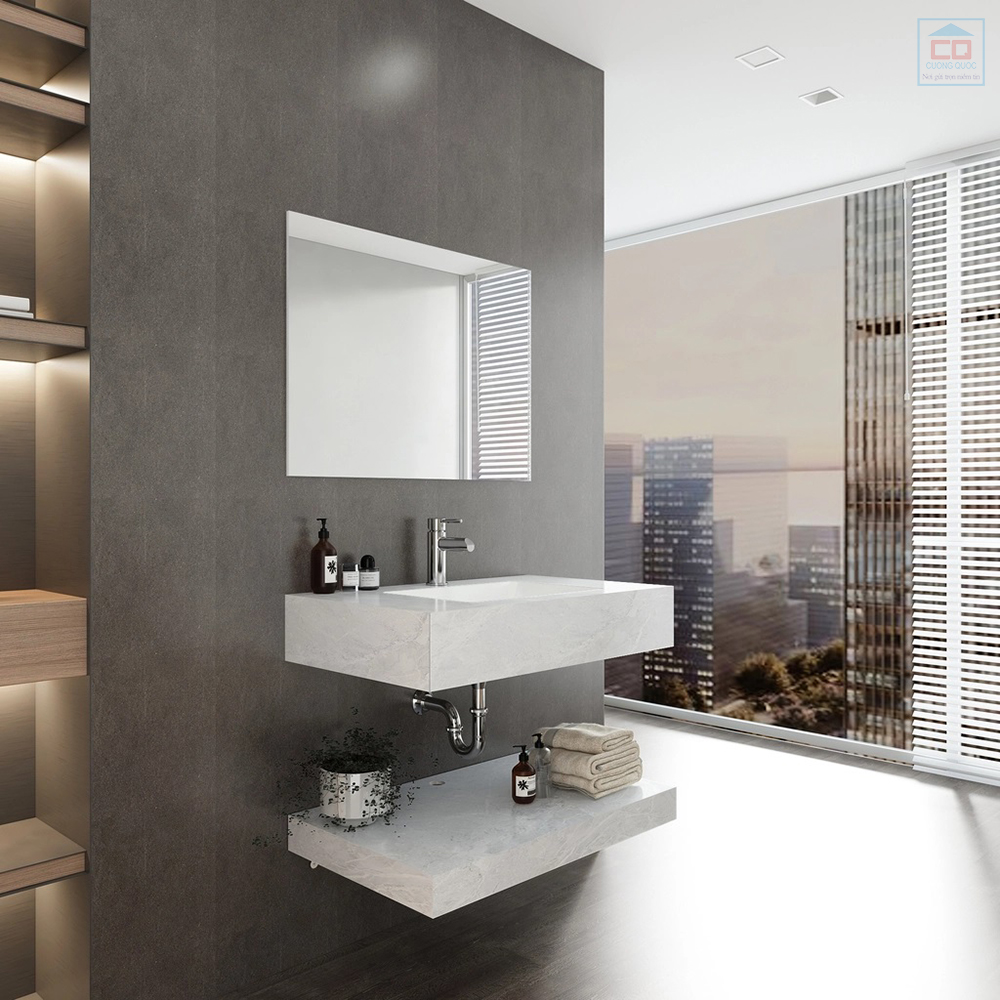 Chậu lavabo 2 tầng Viglacera US8-9GP01