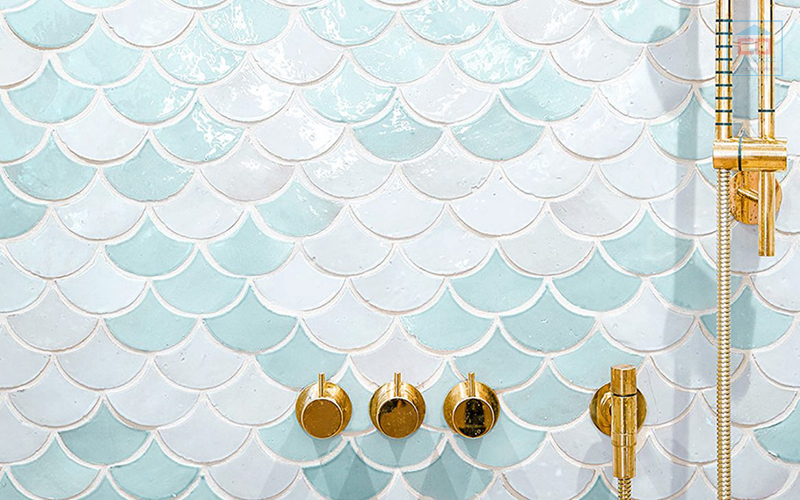 Gạch mosaic vảy cá