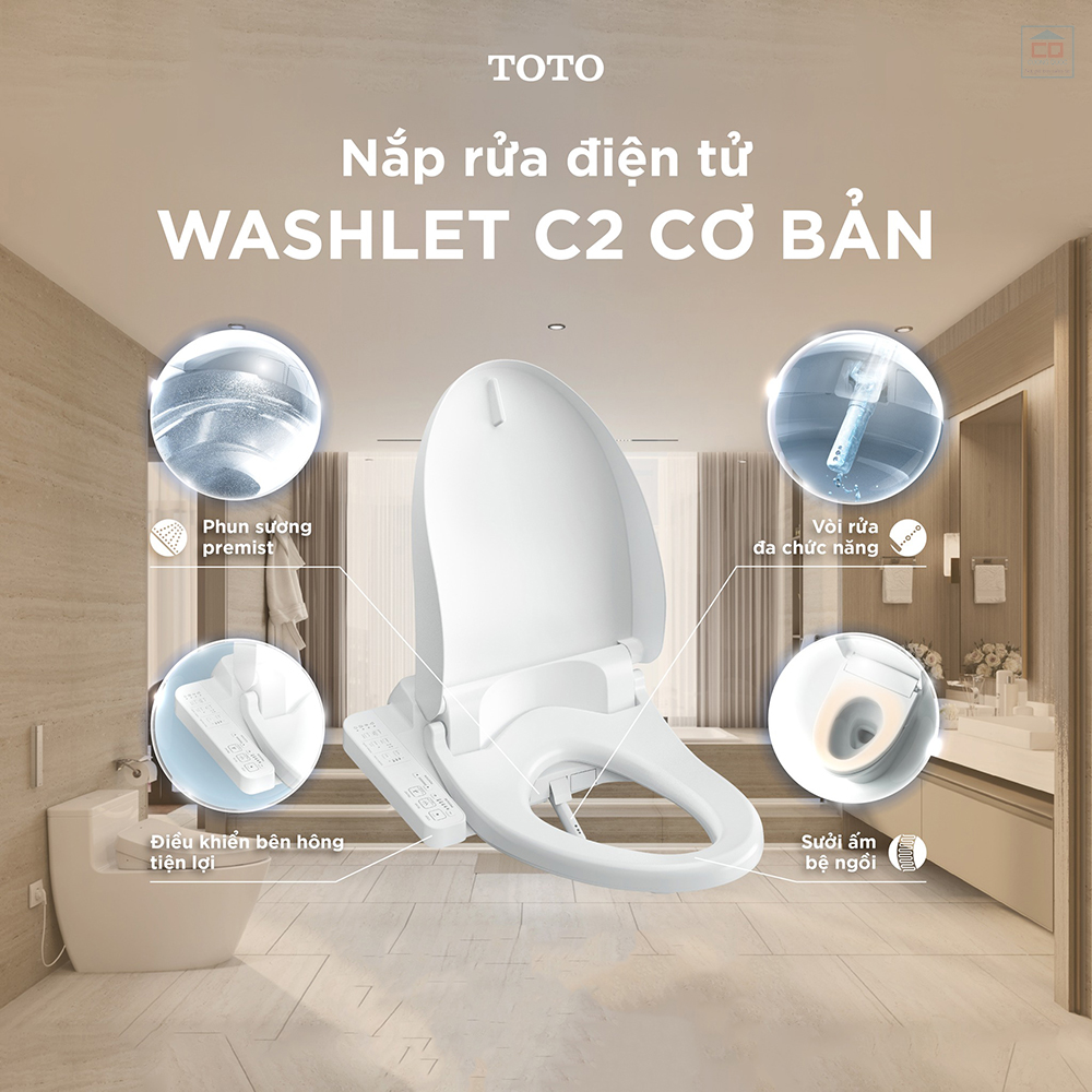 Nắp rửa điện tử TOTO Washlet C2