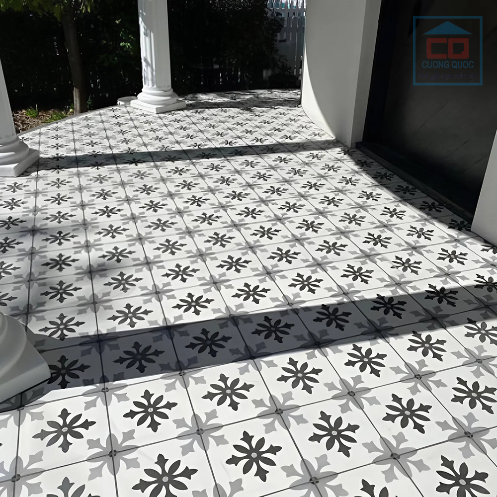 Phối cảnh gạch bông men DS2903