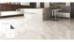 Các mẫu gạch lát nền màu trắng vân đá, vân mây hot 2022