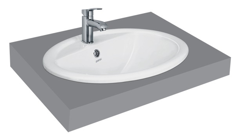 Chậu lavabo đặt dương vành Sanfi S501