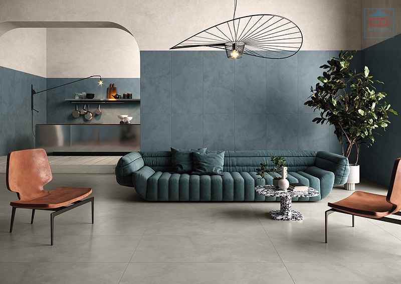 Gạch ốp tường đơn màu: Đơn giản mà tinh tế